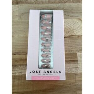 Lost Angels Press On Nails - Glue or Adhesive Tab Application - Pink & Chrome